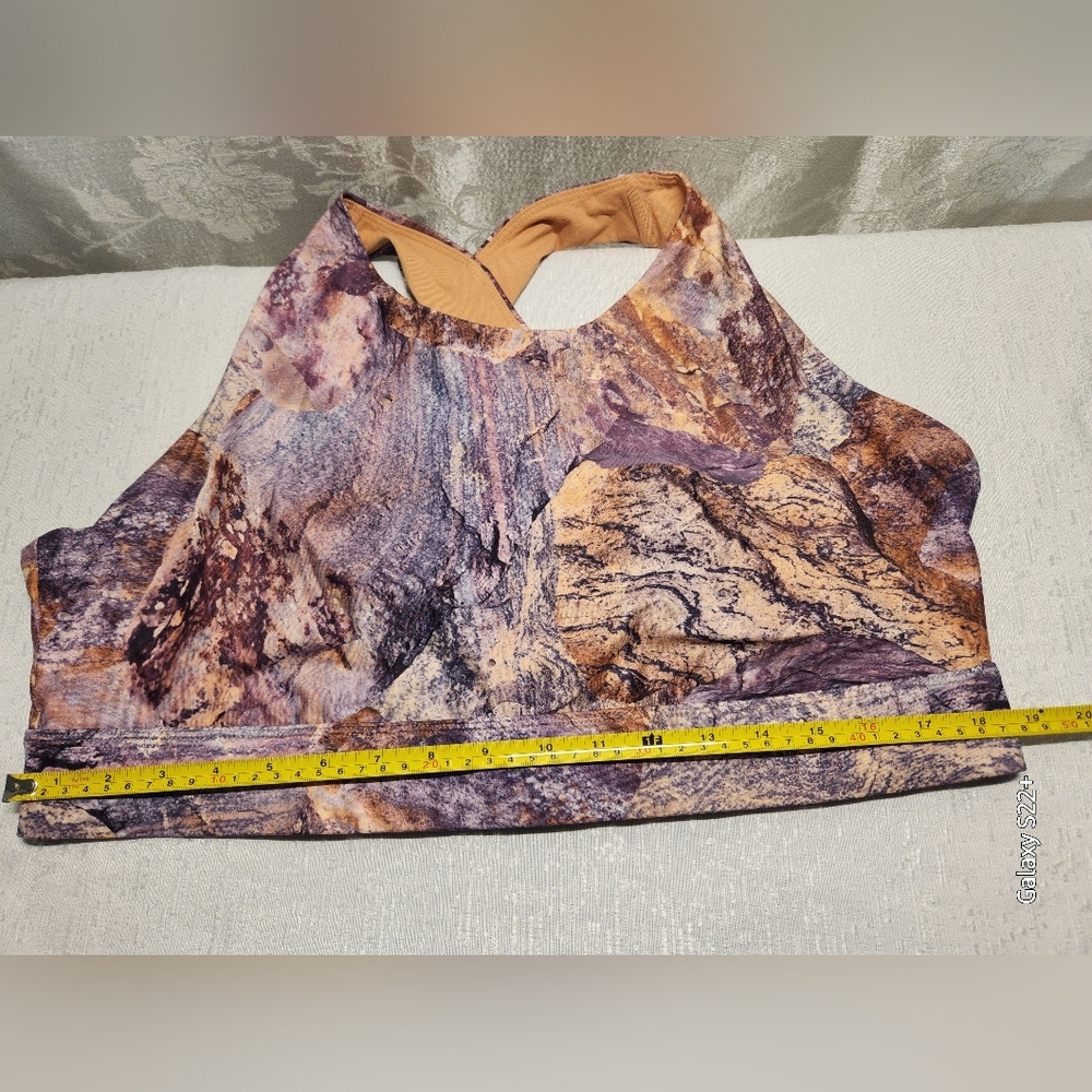 SPORT WOMEN'S BRA Purple Marble Women's Top - Picture 3 of 6